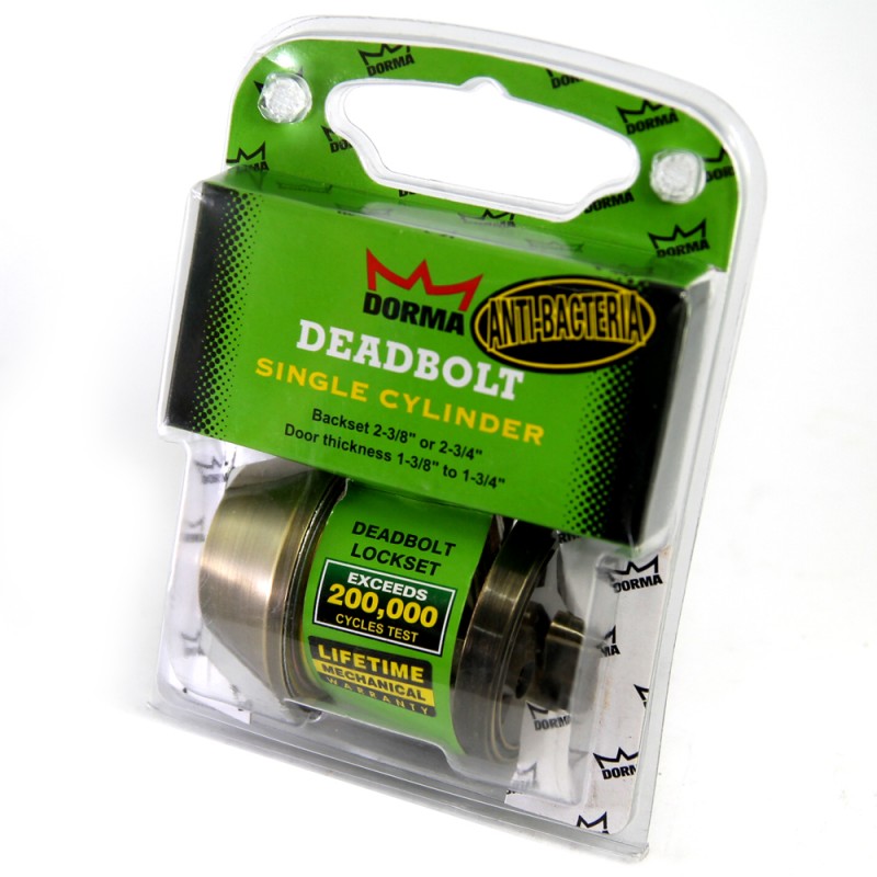 Dorma Single Cylindrical Deadbolt DB301 Single Finishes US5 Standard Satin Brass